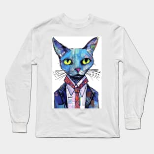 Abstract Cat 7 Long Sleeve T-Shirt